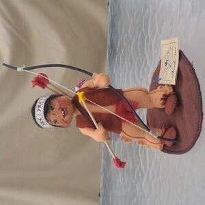 Annalee 7" Indian Boy with Bow and Arrow, Brown Base NWT 1994 #3154